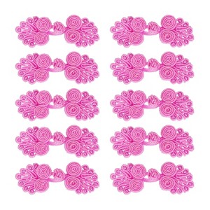 Unique Bargains Nylon Tang Suit Dress Sweater Handmade Sewing Fasteners Knot Closure Buttons 10 Sets - 1 of 4