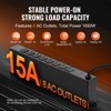 VEVOR 1U PDU, 8 Outlets, Rack Mount Power Strip Fits Standard 19" Server Racks, with Integrated Switch Surge Protection & Overload Protection, Black - 4 of 4