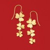 Ross-Simons Italian 14kt Yellow Gold Floral Drop Earrings - 3 of 4