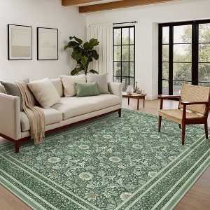 Abynow Medallion Diamond Faded Rustic Indoor Area Rug - 1 of 4