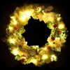 vidaXL Christmas Wreath with LED Lights Green 23.6" PVC - 4 of 4