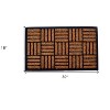 HomeRoots 18" X 30" Beige and Black Rubber and Coir Outdoor Door Mat - 3 of 4