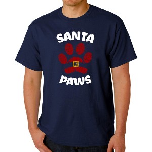 LA Pop Art Santa Paws - Men's Word Art T-Shirt - 1 of 4