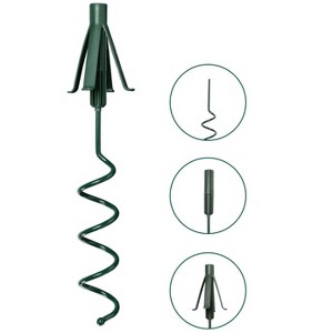 Aoibox Christmas Tree Topper Holder Heavy Duty Metal Twist On Stabilizer Fits Most Trees Secure Support for Treetop Ornaments Green 1 Piece - 1 of 4