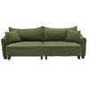CAVINAS Corduroy Fabric Loveseat Sofa for Bedroom, Convertible Sofa Bed with 2 Throw Pillows, Couches for Living Room - 3 of 4