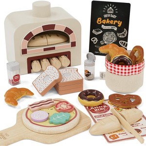 Etokfoks Wooden Pizza Oven Playset European Style 1 Set Kids