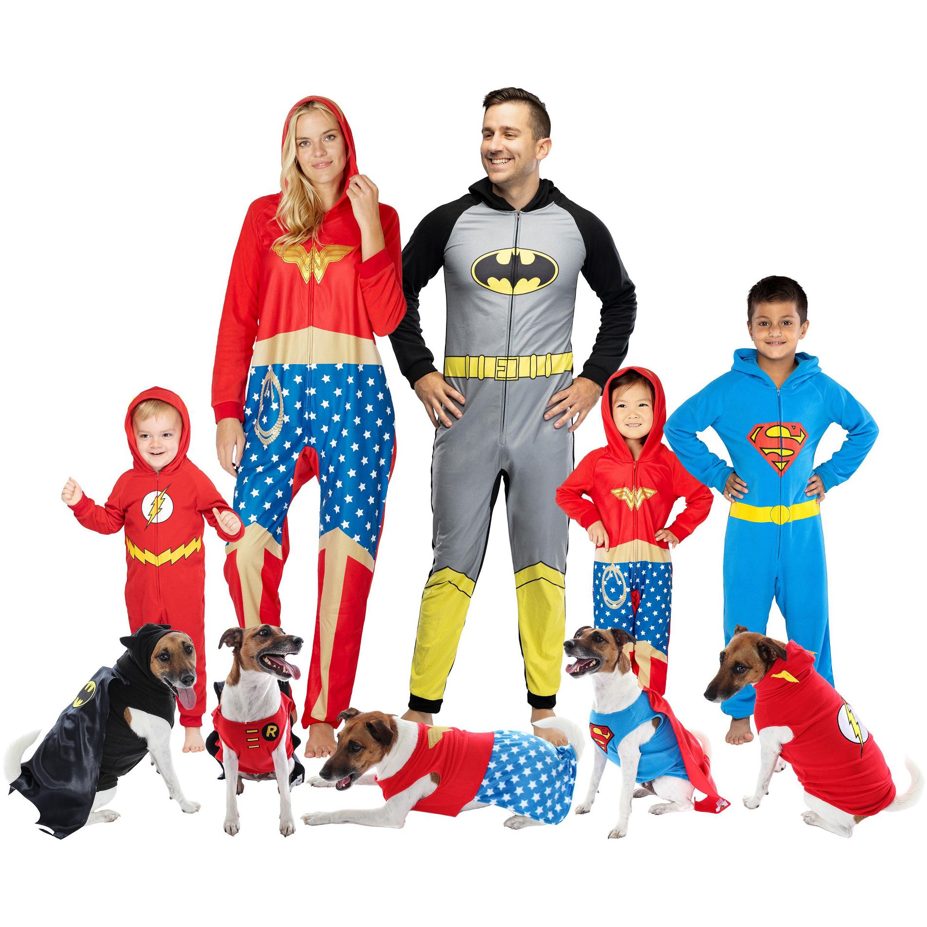 DC Comics Justice League Superhero Matching Family Pajamas Union Suit
