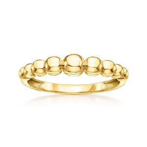 RS Pure by Ross-Simons 18kt Gold Vermeil Graduated Bead Ring - 1 of 4