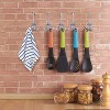 LunaLulinlk 5 Pack Big Heavy Duty Three Prongs Coat Hooks Wall Mounted with 15 Screws Retro Double Utility Rustic Hooks Silver - 3 of 4