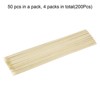 Unique Bargains Natural Bamboo Barbecue Skewers Sticks Cocktail Picks 200 Pcs - 3 of 4