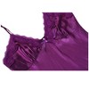 INSPIRE CHIC Women Satin Lace Trim Sleepwear Nightgown Pajama Slip Dress - 3 of 4