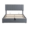 Linen Upholstered Platform Bed With Hydraulic Storage System - ModernLuxe - 4 of 4