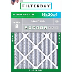 Filterbuy 16x20x4 Air Filter (1-Pack), Pleated MERV 8 Dust Defense Replacement HVAC AC Furnace Filters (Actual Size: 15.50 x 19.50 x 3.63) - 1 of 4