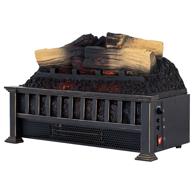 Country Living Electric Log Set | 1,000 Sq Ft Heater - Faux Logs Insert with Infrared Flames, 1 of 10