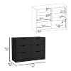 NicBex 4 Drawer Dresser for Bedroom,Modern Chest of Drawers with 2 Lower Cabinets for Dining Room,Living Room,Office,Hallway - 3 of 4