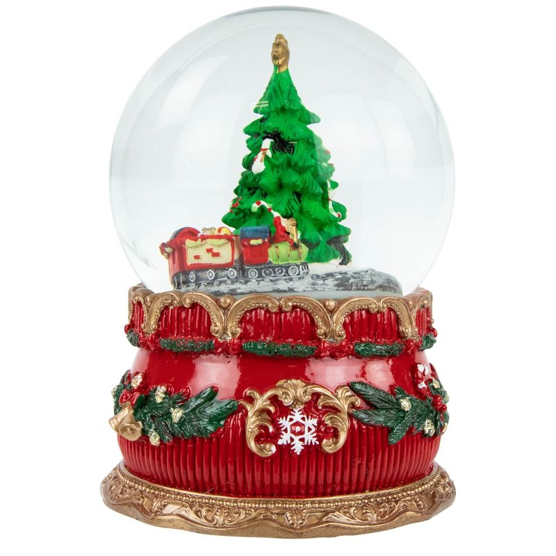Northlight 5.5" Musical Christmas Tree and Train Water Globe, 1 of 6