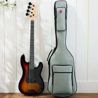 Best Choice Products Full Size Beginner 4-String Electric Guitar Bass Guitar w/ Padded Case
