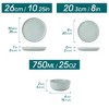 vancasso 12-Piece Light Green Kiln-Glazed Ceramic Set - Fresh Colored Plates & Bowls for 4 - 2 of 4