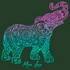 Juniors Womens Lost Gods Mandala Elephant Festival Muscle Tee - 2 of 4