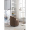 Lyngins Teddy Fabric Swivel Accent Chairs,Upholstered Arm Chairs with Low Back for Living Room,Bedroom - 4 of 4