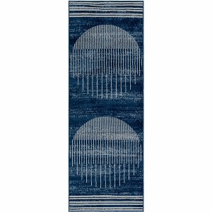 Hauteloom Angus Black&White Geometric Area Rug - 1 of 4