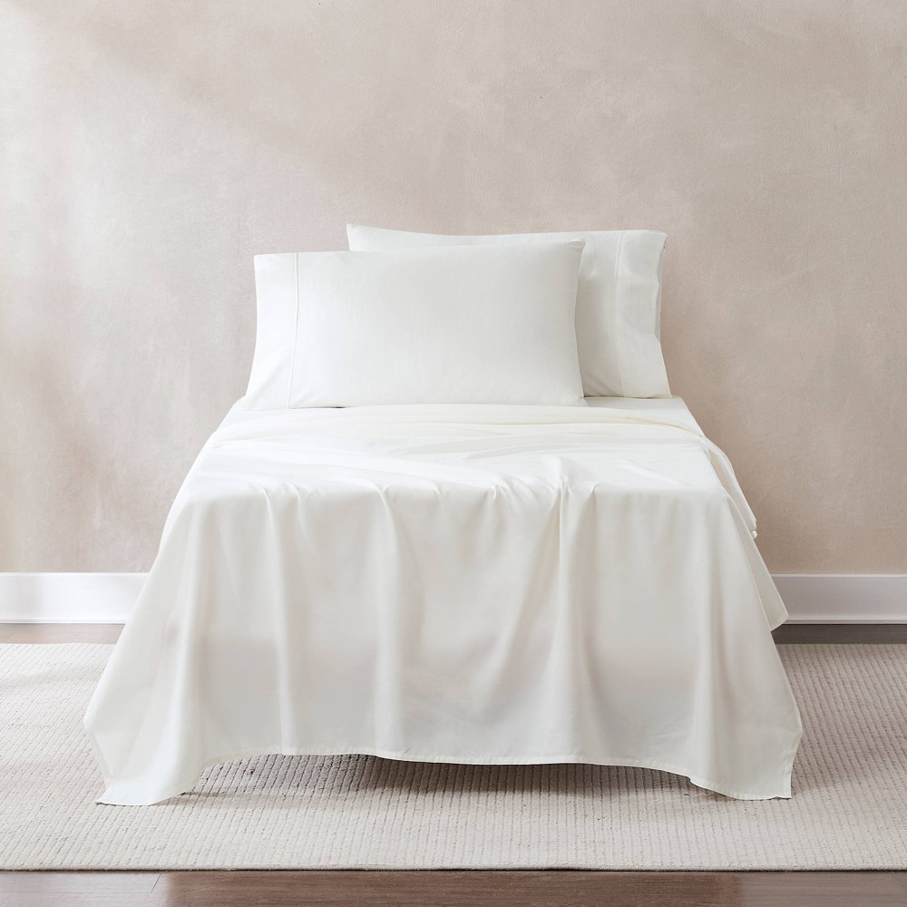 Lush D&#233;cor Twin 4pc Verona Solid Sheet Set White