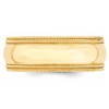 Black Bow Jewelry 8mm 14K White or Yellow Gold Double Milgrain Edge Comfort Fit Band - 3 of 4