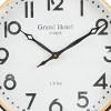28"x17" Wooden Suspended Hanging Wall Clock, Silent Mechanism - Olivia & May: Grand Hotel Paris Design - 3 of 4