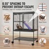 VEVOR 34" Rolling Metal Ferret Cage, Large 2-Tier Critter Nation Cage, Small Animal Cage with Ramps & Tray, Easy to Set up for Pet Rats, Hamster - 4 of 4