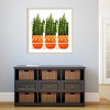 33" x 33" Three orange Vases by Sarah Thompsonengels - Amanti Art: Giclee Print, Hardwood Frame - 4 of 4