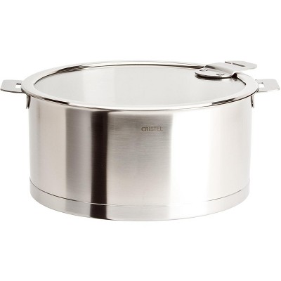 Cristel Strate L Stainless Steel 1.5 Quart Saucepan with Glass Lid