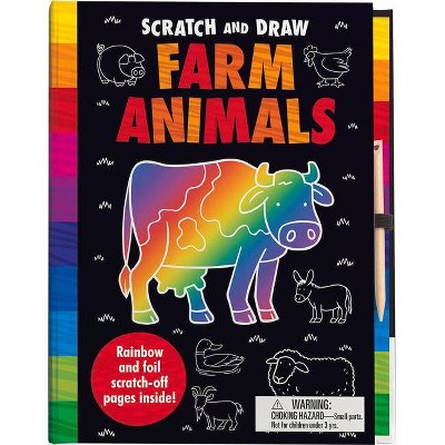 Scratch and Draw Farm Animals - by  Arthur Over (Hardcover)