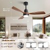 Sofucor Low Profile Ceiling Fan With Lights Remote Control 48'' Modern Wood Blade Ceiling Fan For Bedroom Living Room Indoor Outdoor Farmhouse Patio - 4 of 4