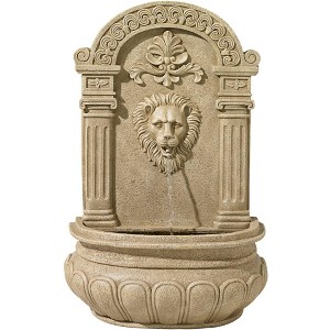 John Timberland Lion Face Rustic Outdoor Wall Water Fountain 31" Regal for Yard Garden Patio Home Deck Porch House Exterior Balcony Roof Relaxation - 1 of 4