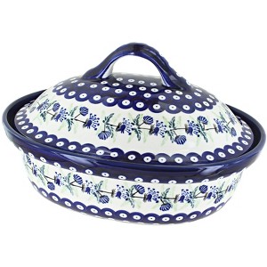 Blue Rose Polish Pottery 1158 Zaklady Roaster with Lid - 1 of 1