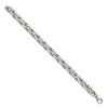 Black Bow Jewelry Men's 8mm Stainless Steel Fancy Oval Cable Chain Bracelet, 8.25 Inch - 2 of 4