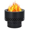 Garvee Wood Burning Fire Pit, Smokeless Fire Pits with Removable Ash Pan for Outdoor, Black - 2 of 4