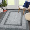 5x7 Washable Farmhouse Braided Print Rug - Non-Slip Soft Polyester Carpet, Modern Stain Resistant Rug for Living Room Bedroom Dining Room - 2 of 4