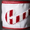 15'L Sullivans Candy Cane Christmas Ribbon, Red-White, Indoor Christmas Decor - 2 of 3
