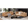 COZONY 78" Faux Leather Sofa Couch with Deep Seats, 3-Seater Modern Sofa with Pillows & Wood Legs for Living Room - 4 of 4