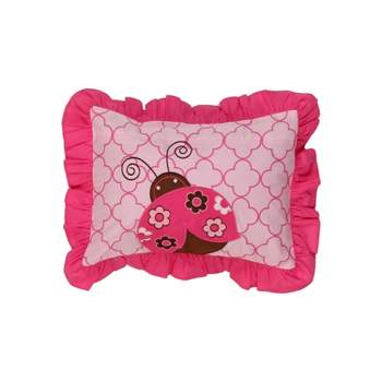 Bacati - Lady Bugs pink/chocolate Throw Pillow