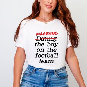 Marrying The Boy On The Football Team - Womens Garment Dyed Tee - 1 of 4