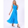INSPIRE CHIC Women's V-neck Sleeveless Wide Leg Chiffon Cocktail Jumpsuits - 2 of 4