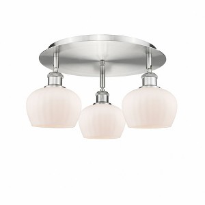 Fenton - 3 Light Flush Mount In Art Deco Style-8 Inches Tall and 18.25 Inches Wide - 1 of 1
