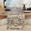 Saro Lifestyle Textured Jacquard Table Runner, 16"x72", Black - 3 of 3