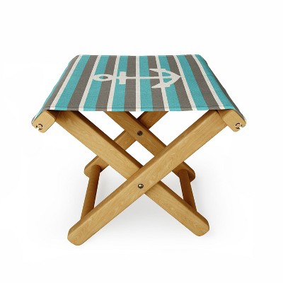 Bianca Green Anchor Folding Stool - Deny Designs