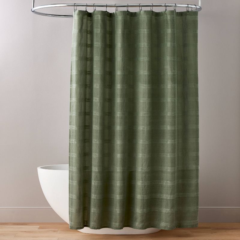 Washed Square Shower Curtain - Hearth & Hand™ with Magnolia, 1 of 5