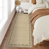 Indoor Modern Washable Area Rugs with Scalloped Print, Ultra Thin Non Slip Throw Carpet for Bedroom Living Room - 3 of 4