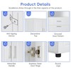 Tall Bathroom Storage Cabinet, Drawer, Adjustable Shelf & Removable Laundry Basket, Free Standing Tower Organizer for Bathroom, - 4 of 4