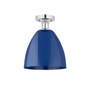 Plymouth Dome - 1 Light Semi-Flush Mount In Industrial Style-12.88 Inches Tall and 9 Inches Wide - 1 of 1